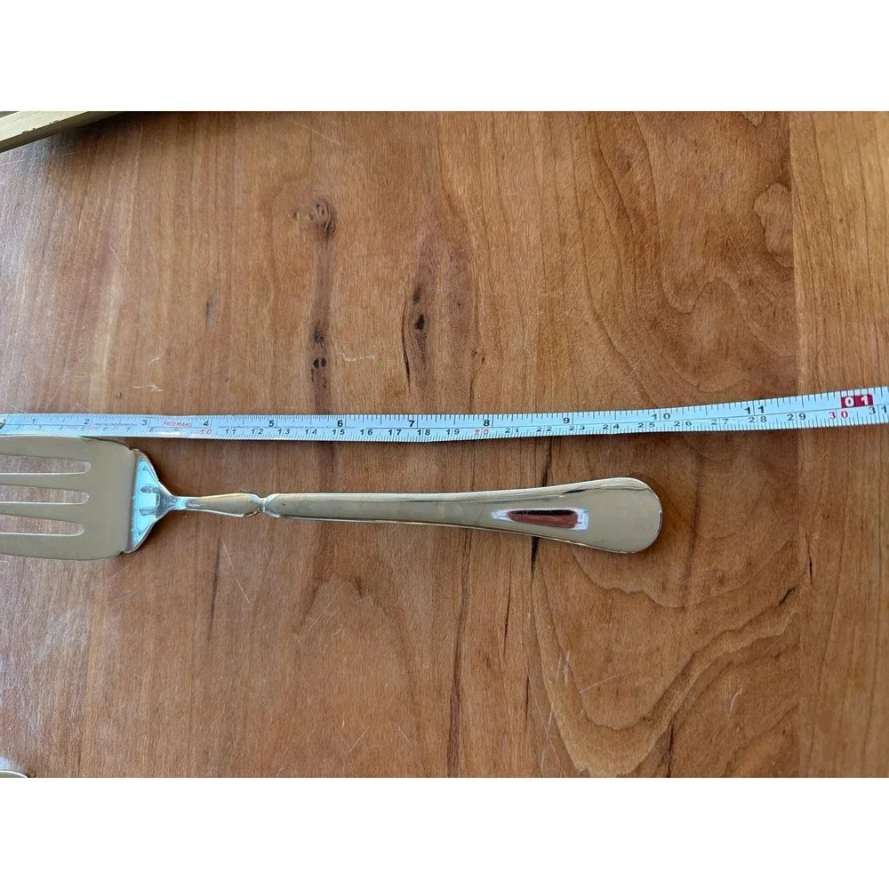 Christofle France Acier Albi Stainless Steel Serving Fork‎